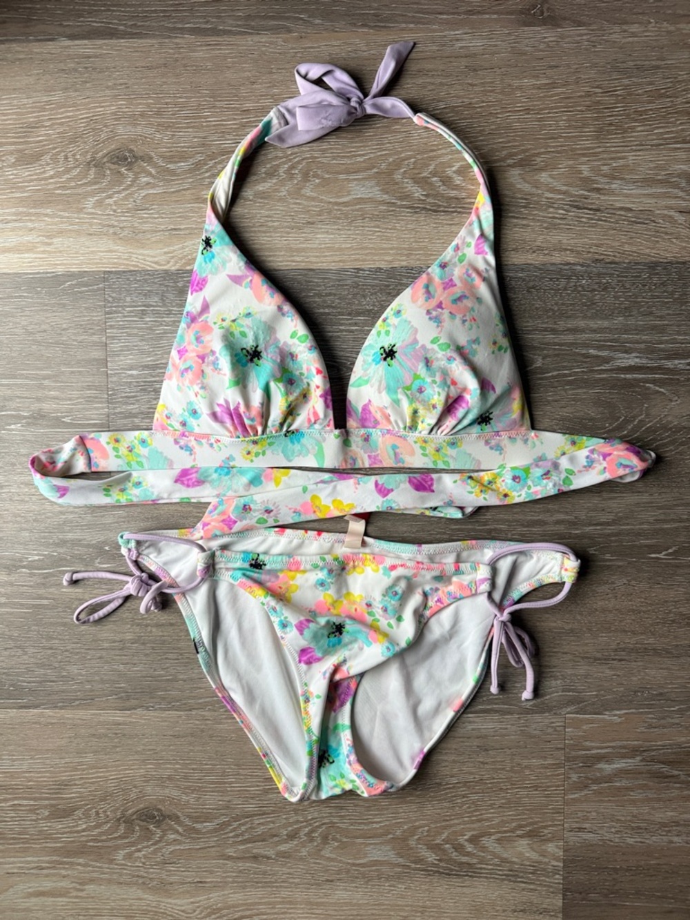 Victoria’s Secret Size Small Watercolor Floral Padded Two-Piece Bikini Swim Set